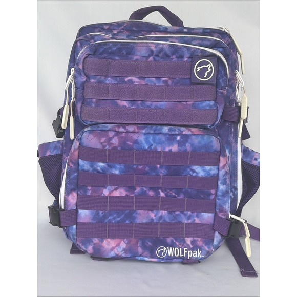 Wolfpak Handbags - WOLFpak 35L "Ice" Tie-Dye  Tactical Backpack MOLLE Mesh Pockets Fits 15" Laptop